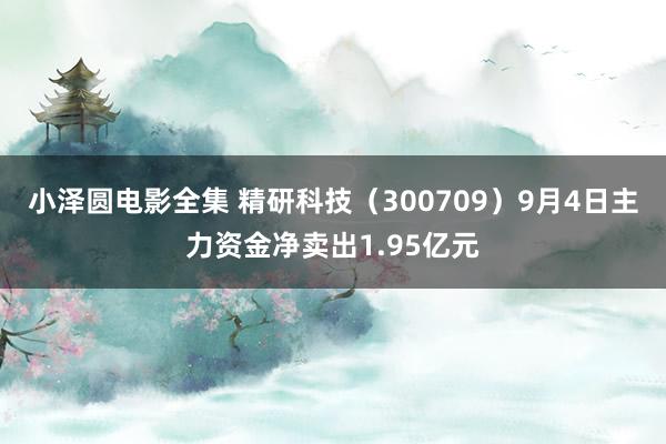 小泽圆电影全集 精研科技(300709)9月4日主力资金净卖出1.95亿元
