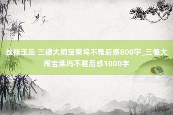 丝袜玉足 三傻大闹宝莱坞不雅后感800字_三傻大闹宝莱坞不雅后感1000字