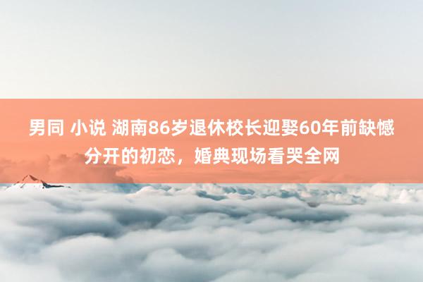 男同 小说 湖南86岁退休校长迎娶60年前缺憾分开的初恋,婚典现场看哭全网