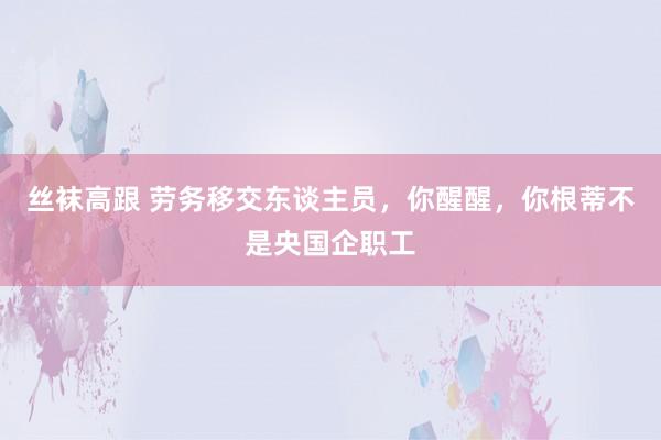 丝袜高跟 劳务移交东谈主员,你醒醒,你根蒂不是央国企职工