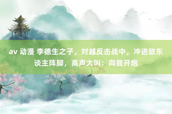 av 动漫 李德生之子,对越反击战中,冲进敌东谈主阵脚,高声大叫:向我开炮