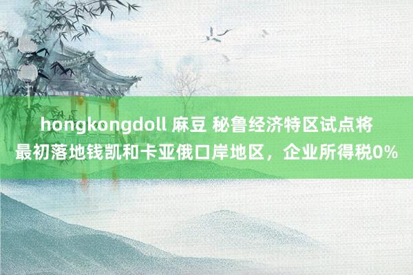 hongkongdoll 麻豆 秘鲁经济特区试点将最初落地钱凯和卡亚俄口岸地区,企业所得税0%